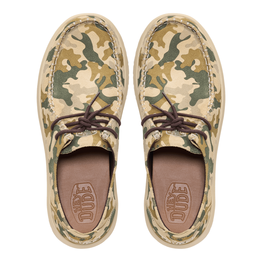 Boulder Tan/Multi Wally Moc Suede - Top - HEYDUDE
