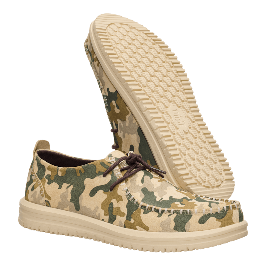 Boulder Tan/Multi Wally Moc Suede - Bottom - HEYDUDE