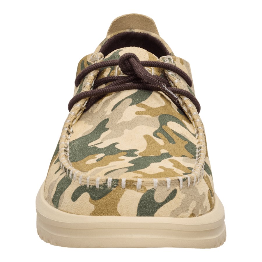 Boulder Tan/Multi Wally Moc Suede - Front - HEYDUDE