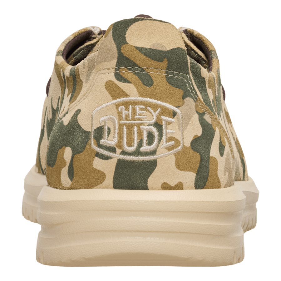 Boulder Tan/Multi Wally Moc Suede - Back - HEYDUDE