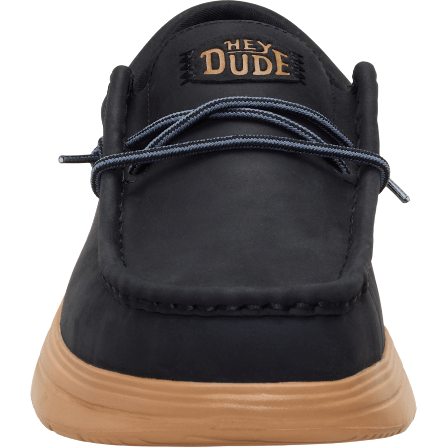 Black / Tobacco Brown Wally COMF Full Grain Leather - Avant - HEYDUDE