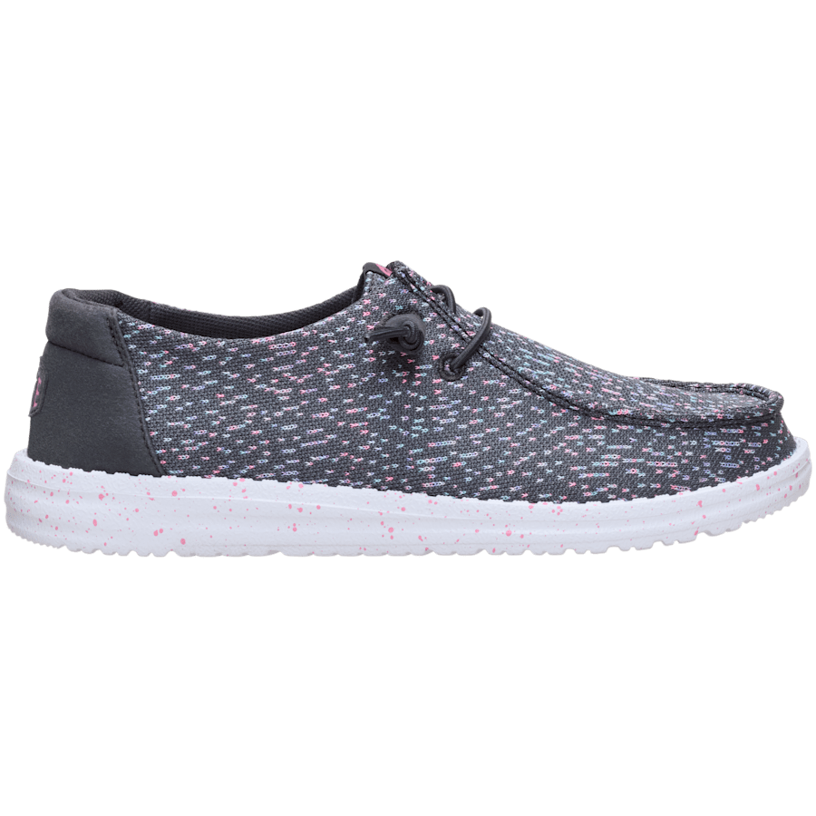 Black / Multi Wendy Stretch Speckle - Side - HEYDUDE