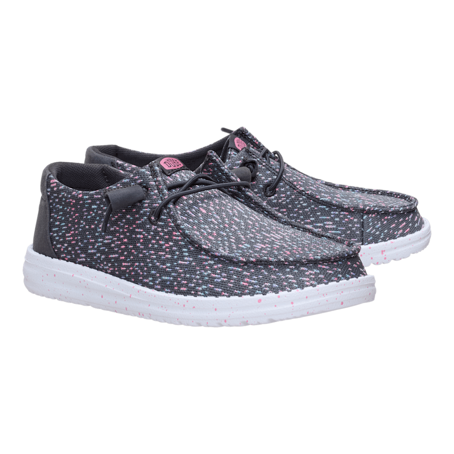 Black / Multi Wendy Stretch Speckle - Pair - HEYDUDE
