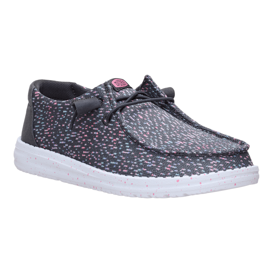 Black / Multi Wendy Stretch Speckle - Angle - HEYDUDE
