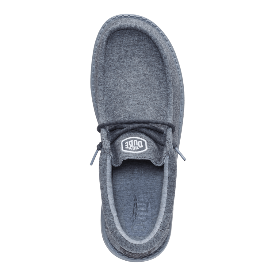 Charcoal Wally Stretch Jersey - Draufsicht - HEYDUDE