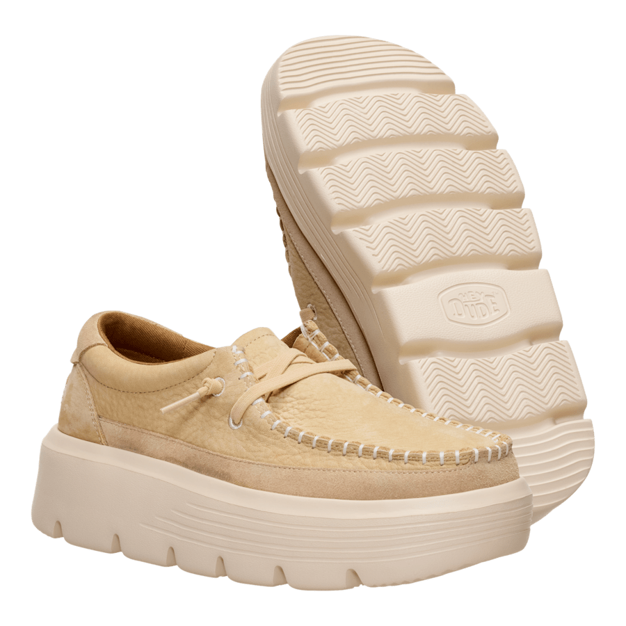 Light Tan Austin Edge Ox Nubuck - Bottom - HEYDUDE