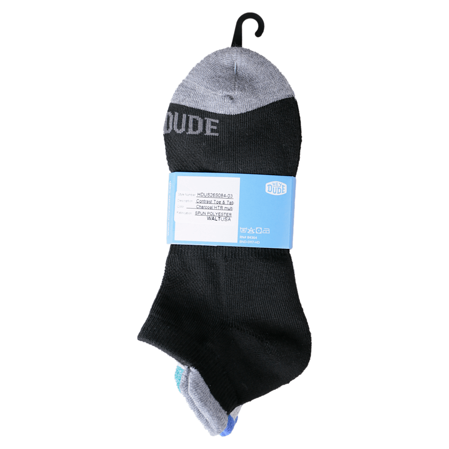 Colour HEYDUDE Tab Sock 3 Pack - Angle - HEYDUDE