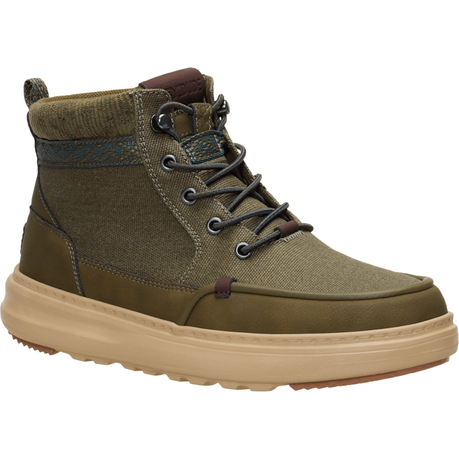 Colour Remi Field Boot Waxed Canvas - Angle - HEYDUDE