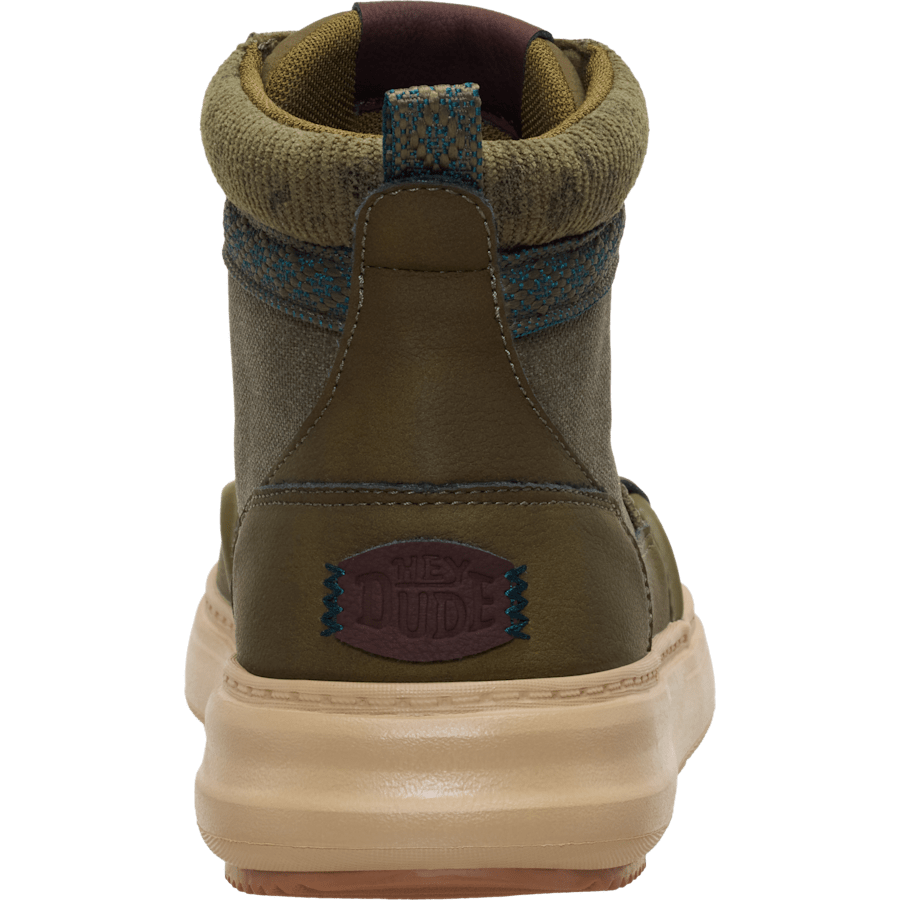 Colour Remi Field Boot Waxed Canvas - Back - HEYDUDE