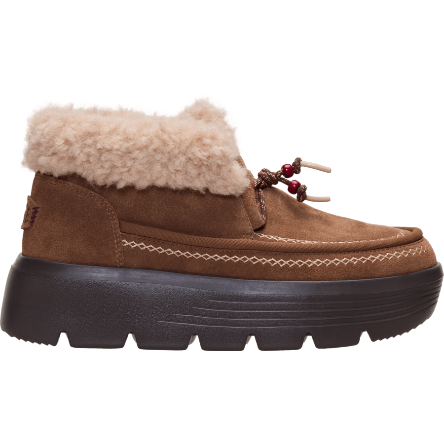 Cognac Austin Edge Lounge Suede - Seitenansicht - HEYDUDE