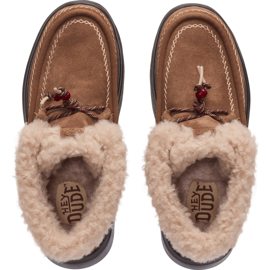 Cognac Austin Edge Lounge Suede - Draufsicht - HEYDUDE