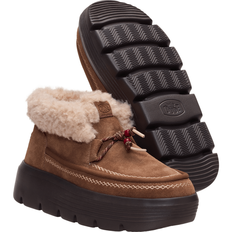 Cognac Austin Edge Lounge Suede - Ansicht von unten - HEYDUDE