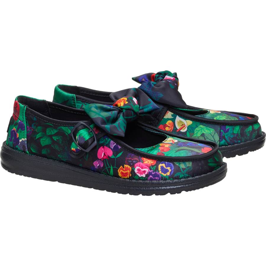 Black Multi/Black Wendy Jane Wonderland Flowers - Pair - HEYDUDE