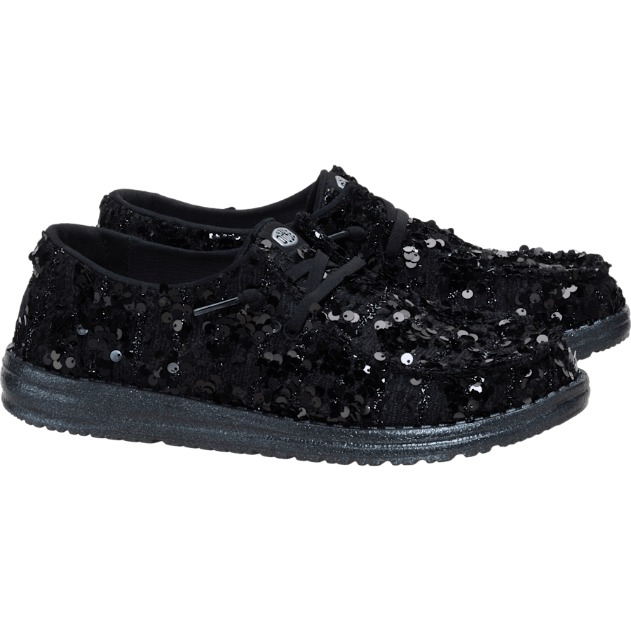 Black / Black Wendy Party Sequin - Pair - HEYDUDE