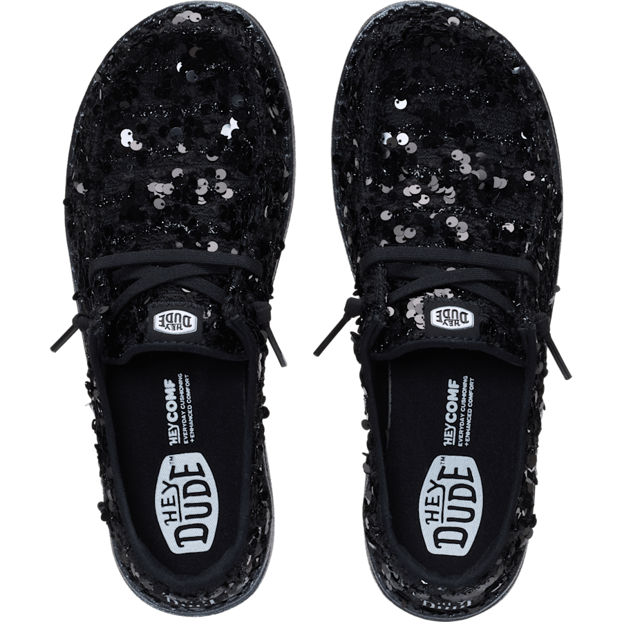 Black / Black Wendy Party Sequin - Top - HEYDUDE