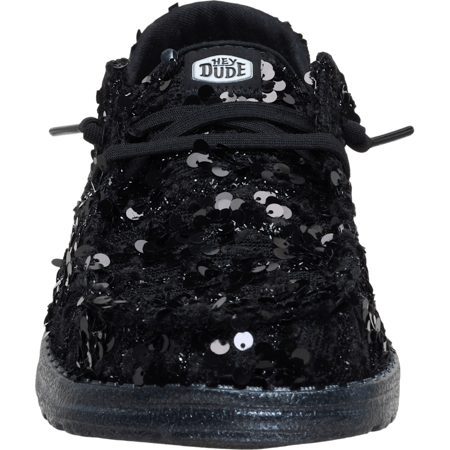 Black / Black Wendy Party Sequin - Front - HEYDUDE