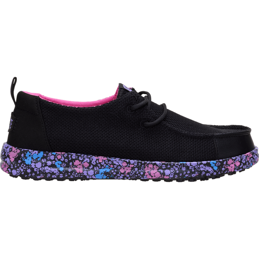 Black / Multi Wendy Work CE Floral - Side - HEYDUDE
