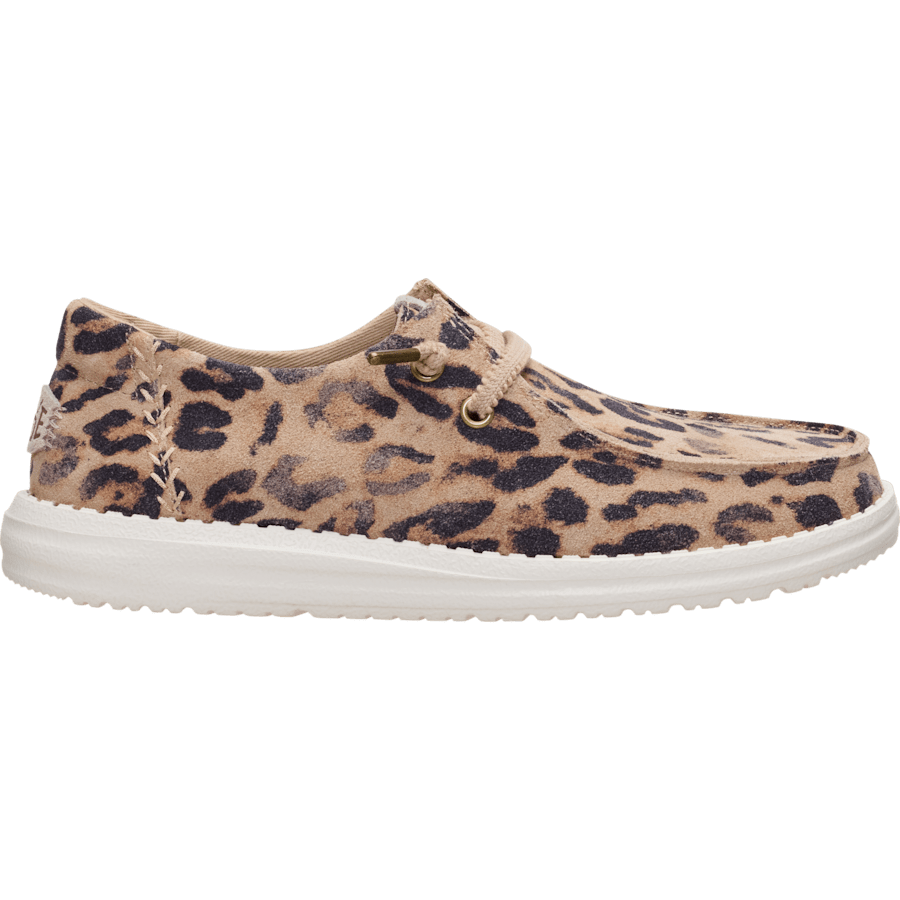 Taupe Leopard Wendy Craft Suede - Side - HEYDUDE