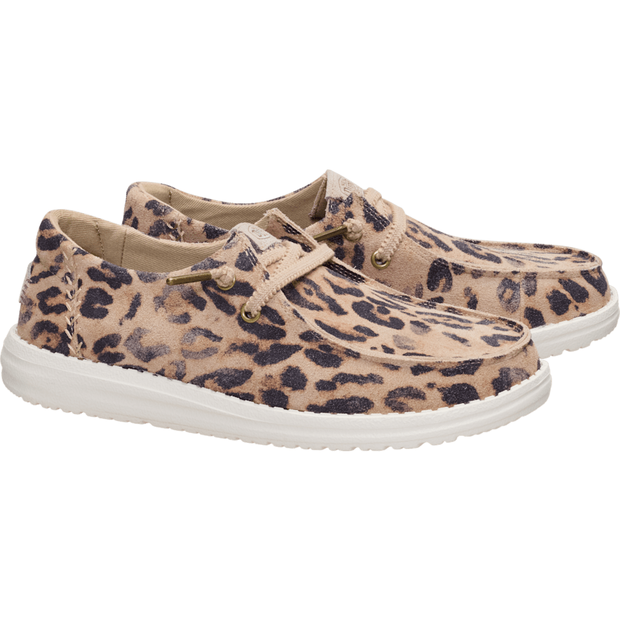 Taupe Leopard Wendy Craft Suede - Pair - HEYDUDE
