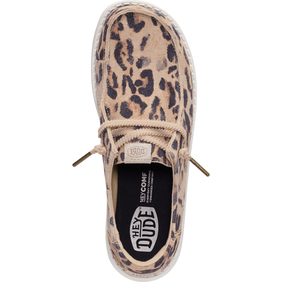 Taupe Leopard Wendy Craft Suede - Top - HEYDUDE