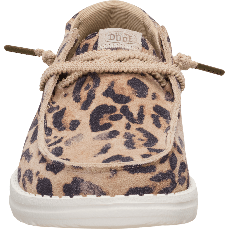 Taupe Leopard Wendy Craft Suede - Front - HEYDUDE