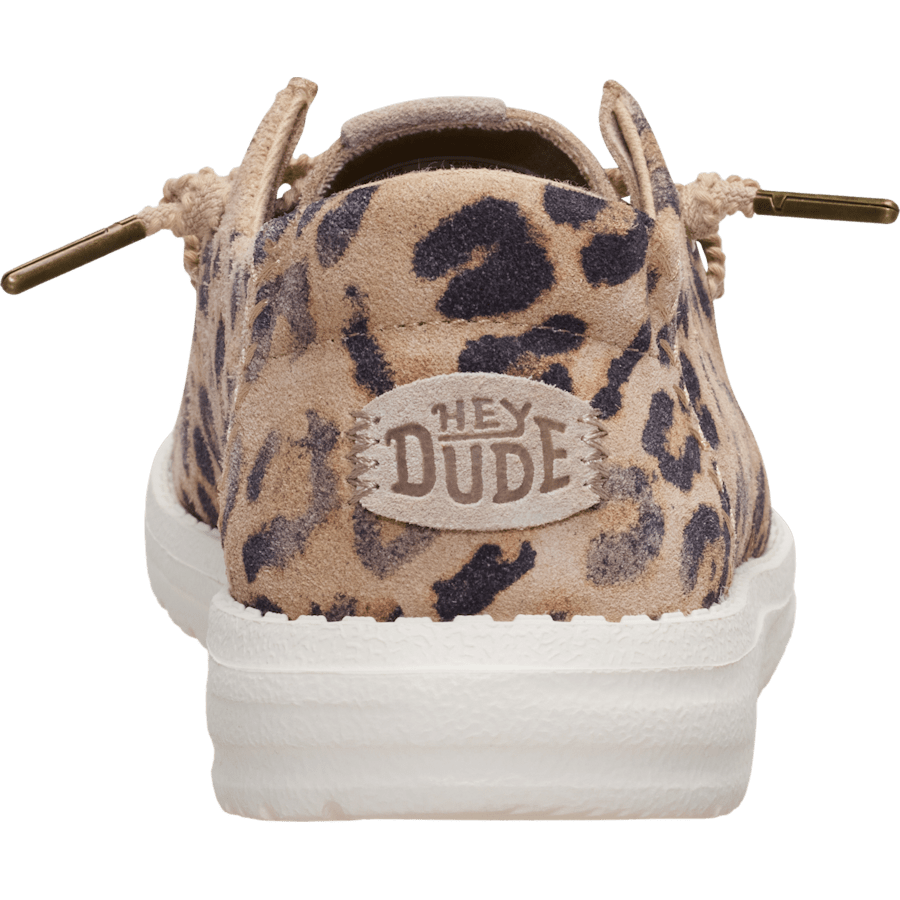 Taupe Leopard Wendy Craft Suede - Back - HEYDUDE
