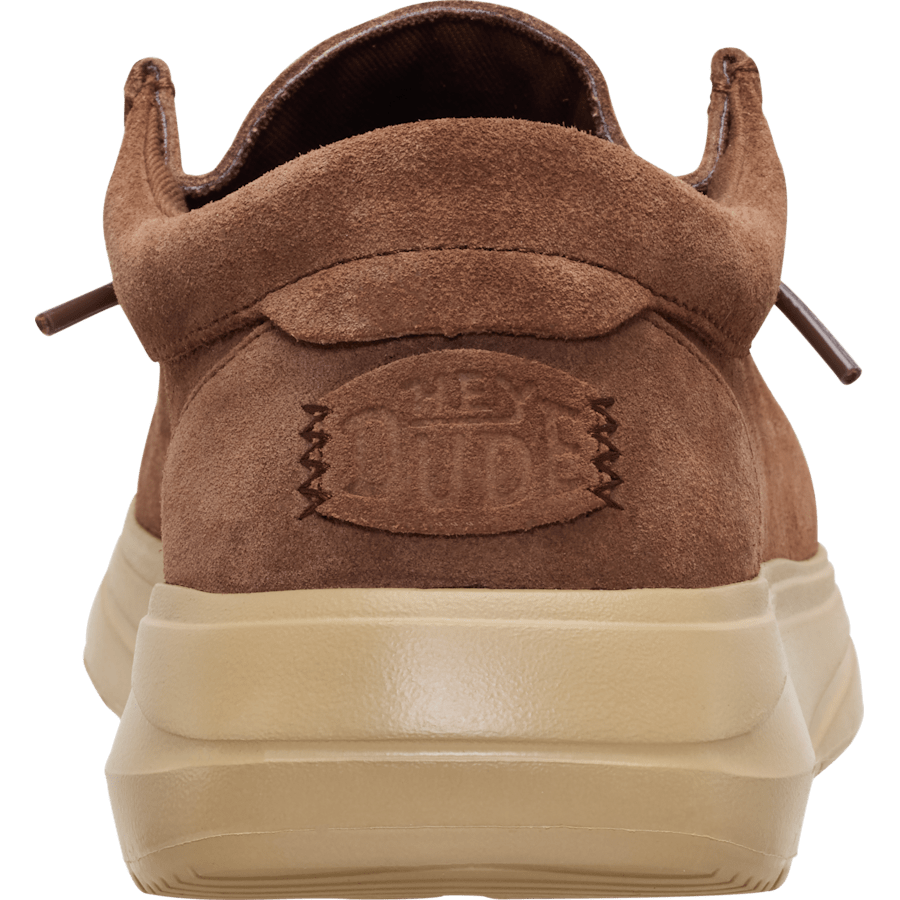 Shaved Chocolate / Multi Wally COMF Teton Suede - Back - HEYDUDE