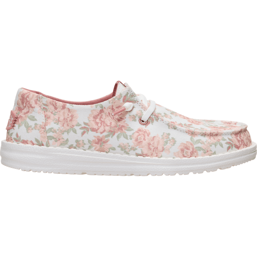 Snow White/Pink/Multi Wendy Washed Floral - Côté - HEYDUDE