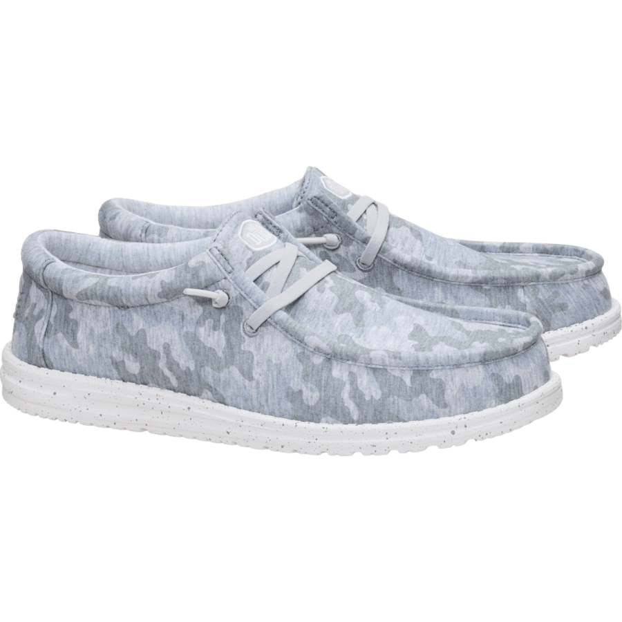 Light Grey / Multi Wally Stretch Jersey Camo - Paire - HEYDUDE