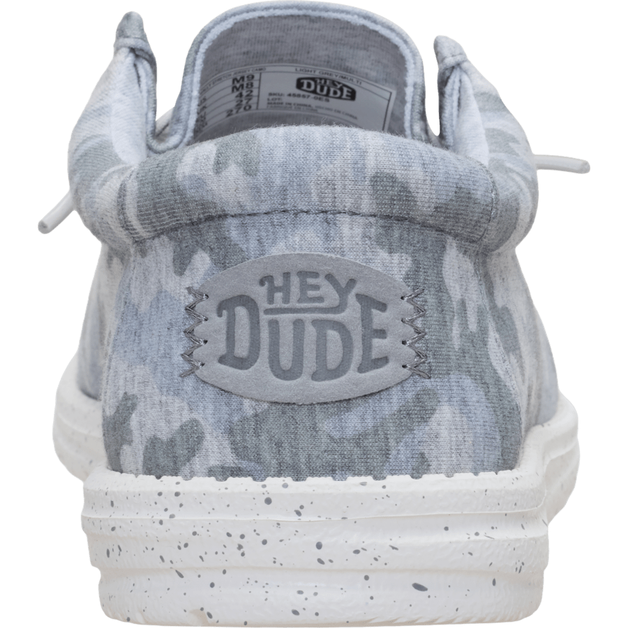 Light Grey / Multi Wally Stretch Jersey Camo - En arrière - HEYDUDE