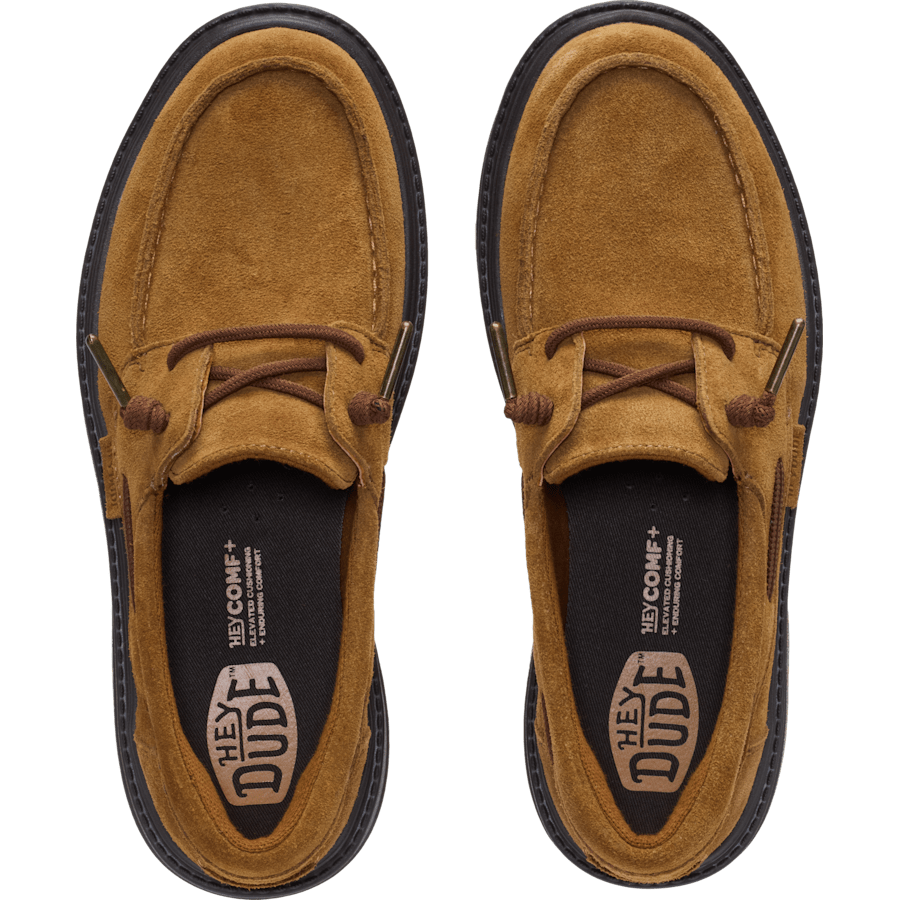 Brown Sienna Boat Suede - Dessus - HEYDUDE