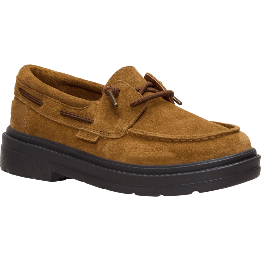 Brown Sienna Boat Suede - Angle - HEYDUDE