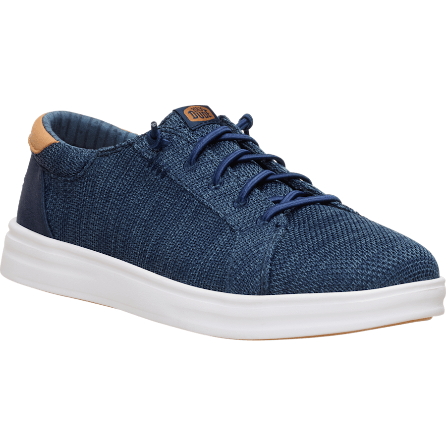 Navy / White Paul Pro Stretch Sox - Angle - HEYDUDE
