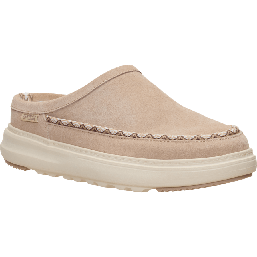 Sesame Remi Toastee Clog Suede - Angle - HEYDUDE