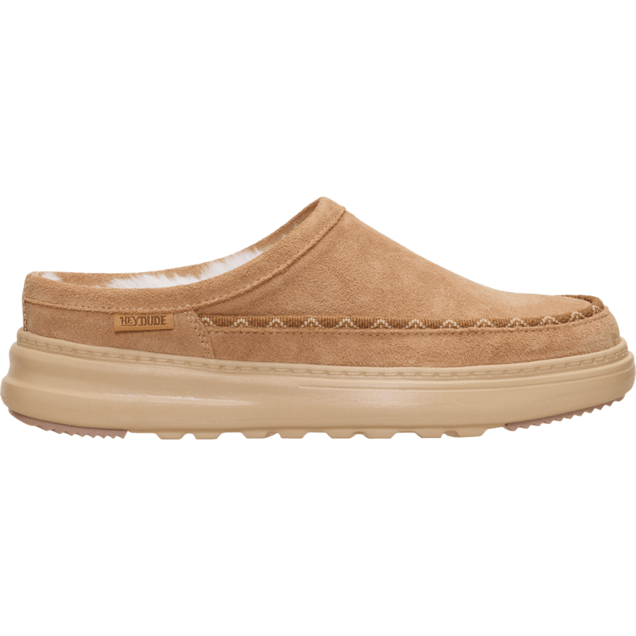 Tan Remi Toastee Clog Suede - Side - HEYDUDE