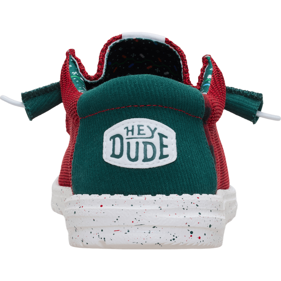 Cherry Red/Multi Wally Stretch Sox Jingle - Back - HEYDUDE