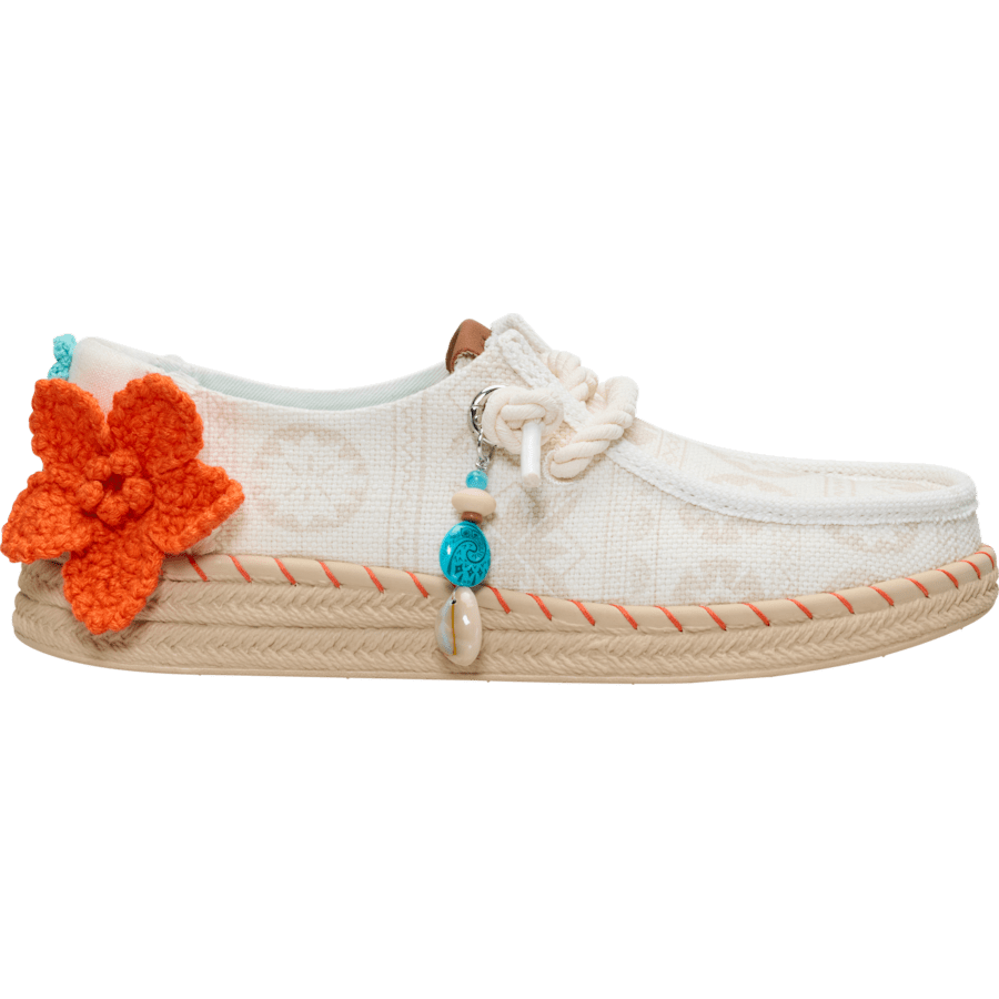 Irish Cream / Multi Wendy Espadrille x Disney Moana - Side - HEYDUDE
