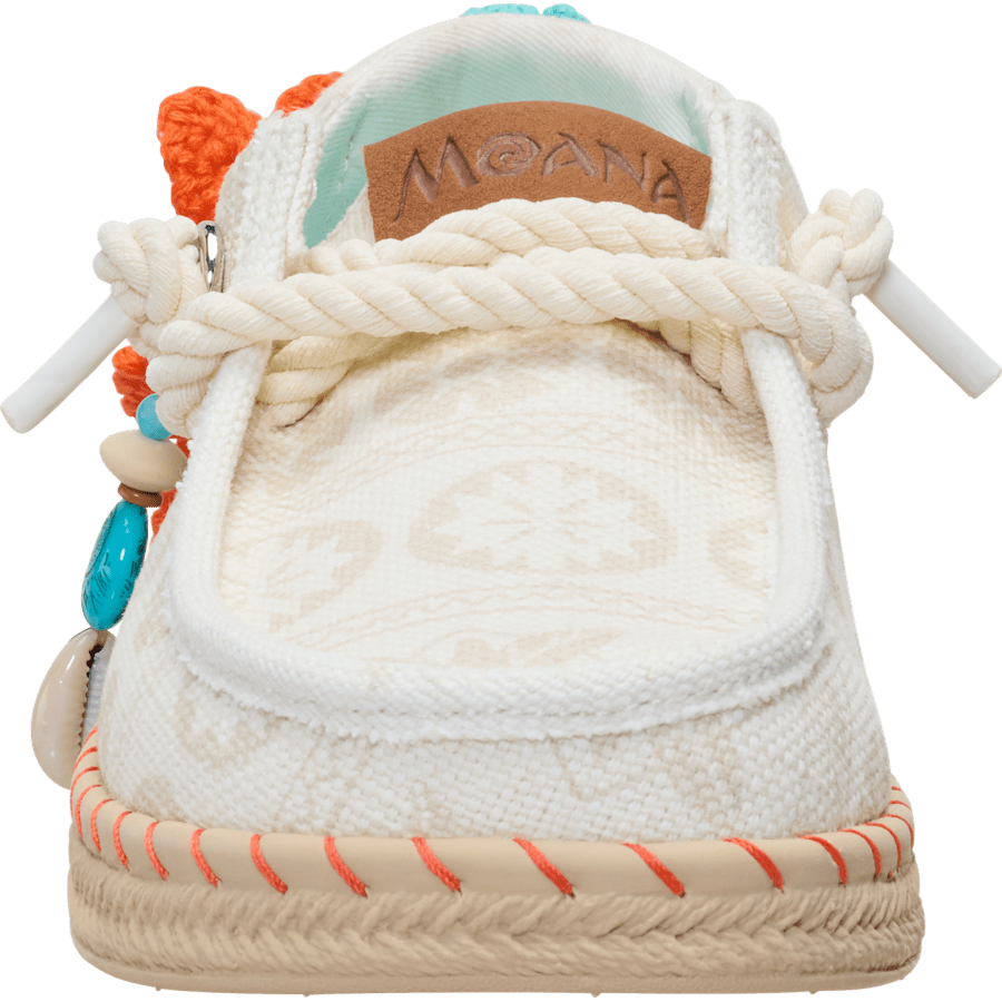 Irish Cream / Multi Wendy Espadrille x Disney Moana - Front - HEYDUDE