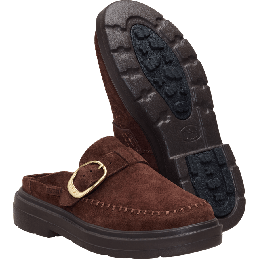 Shaved Chocolate Sienna Clog Suede - Onderkant - HEYDUDE