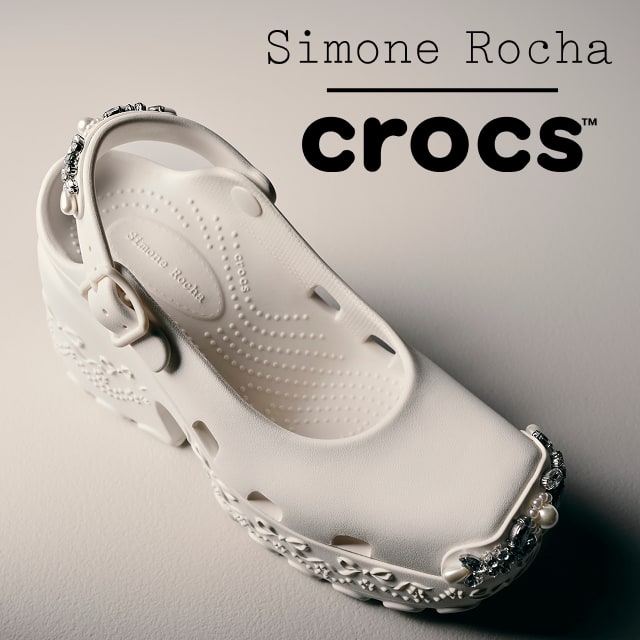 クロックスシモーネロシャ　ホワイトビジューサンダル Simone Rocha Crocs Classic Clog シモーネ ロシャ (CROCS