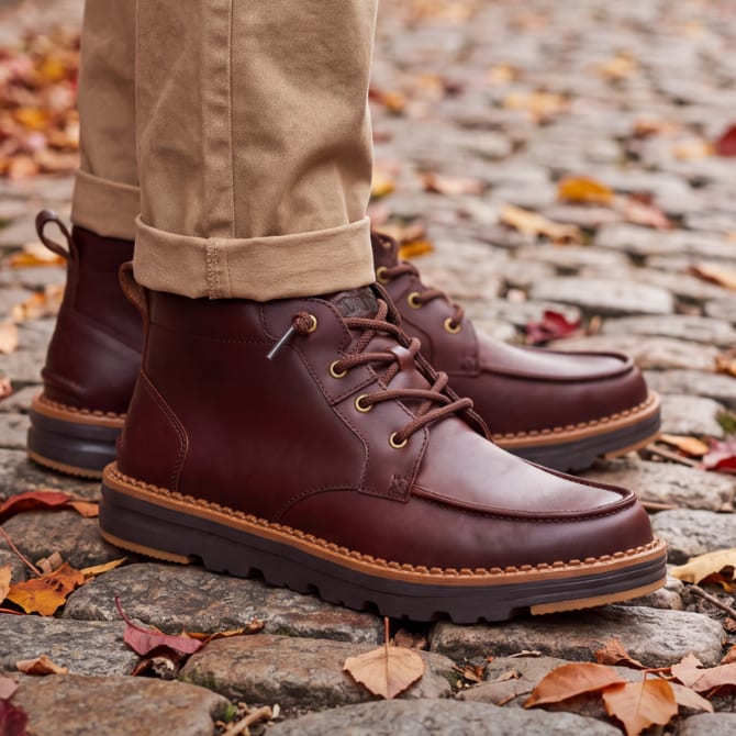 mens casual dress boots brown - Comfortable & Durable Boots on styling with elastic