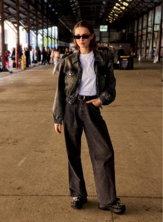 standing on a sidewalk