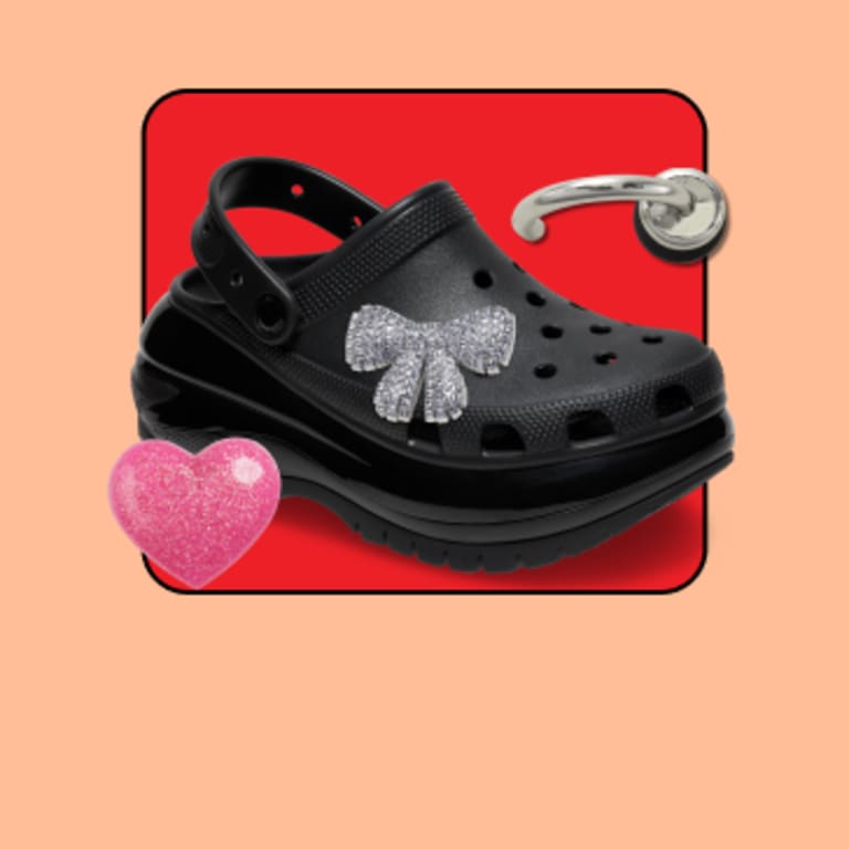Fuzzy red crocs top