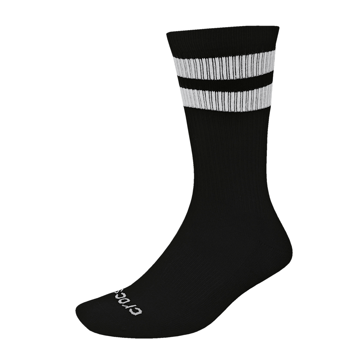 Large Stripe Crew Crocs Socks 3 Pack
