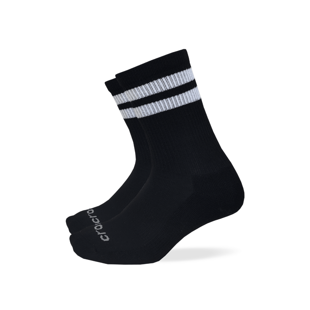 Large Stripe Crew Crocs Socks 3 Pack