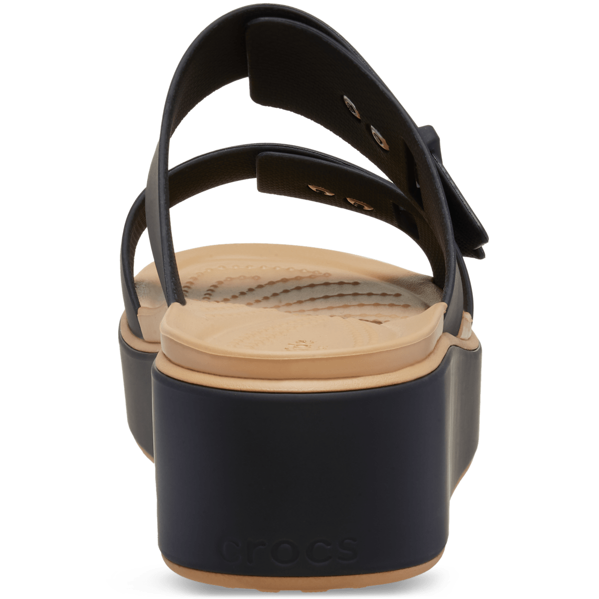 Brooklyn Buckle Low Wedge Matte Wrap Sandal