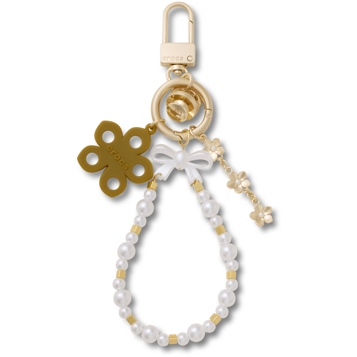Pearl and Bow Bag Charm