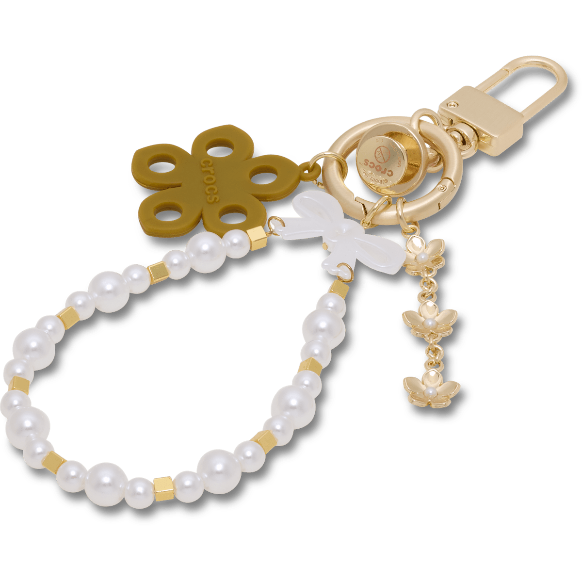 Pearl and Bow Bag Charm