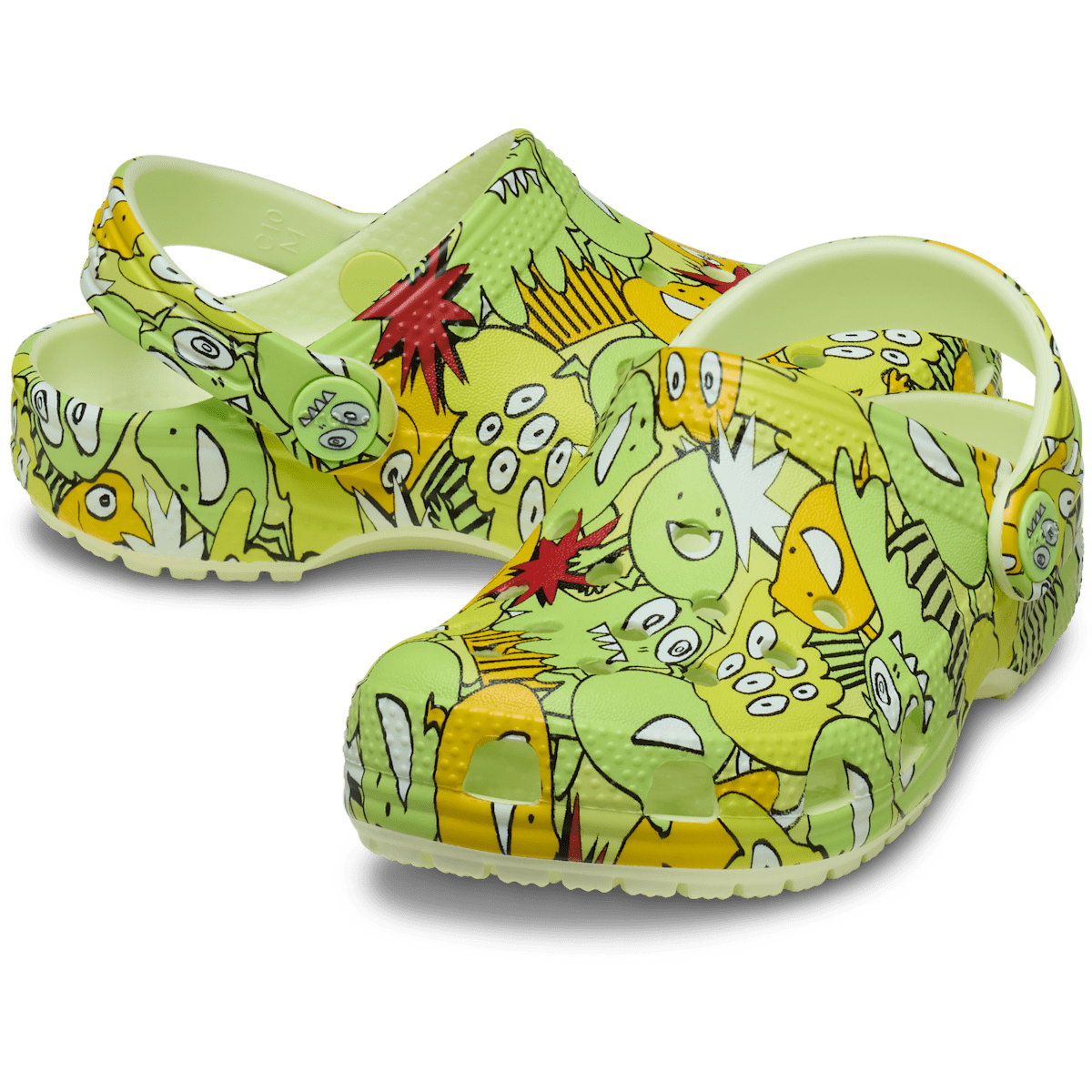 Toddler Classic Glow Monster Camo Clog