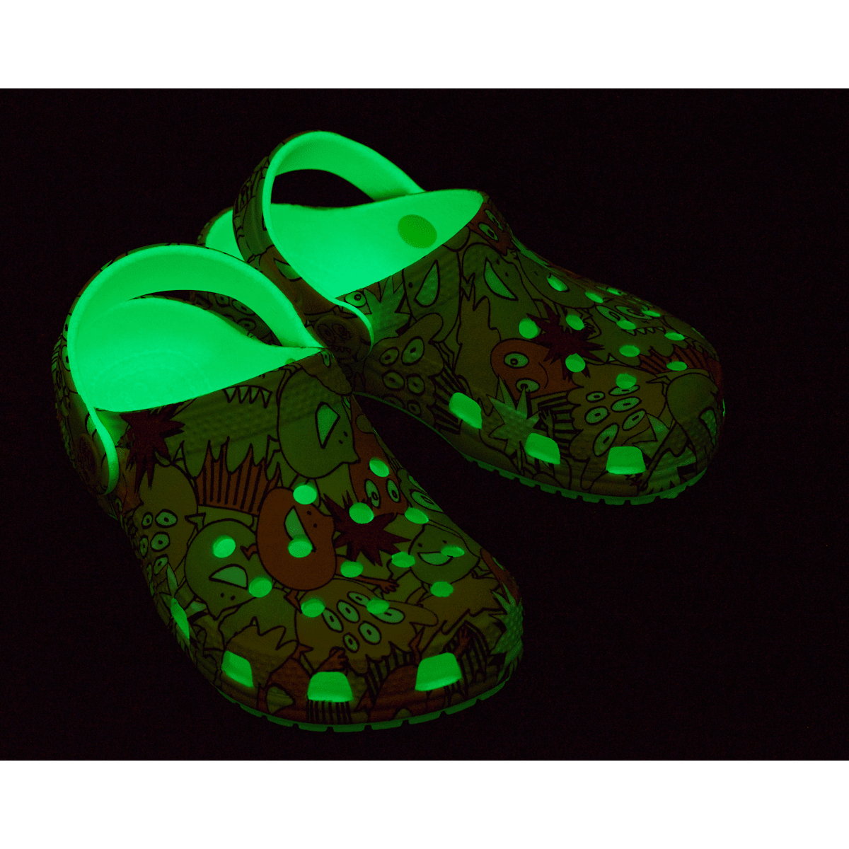 Toddler Classic Glow Monster Camo Clog